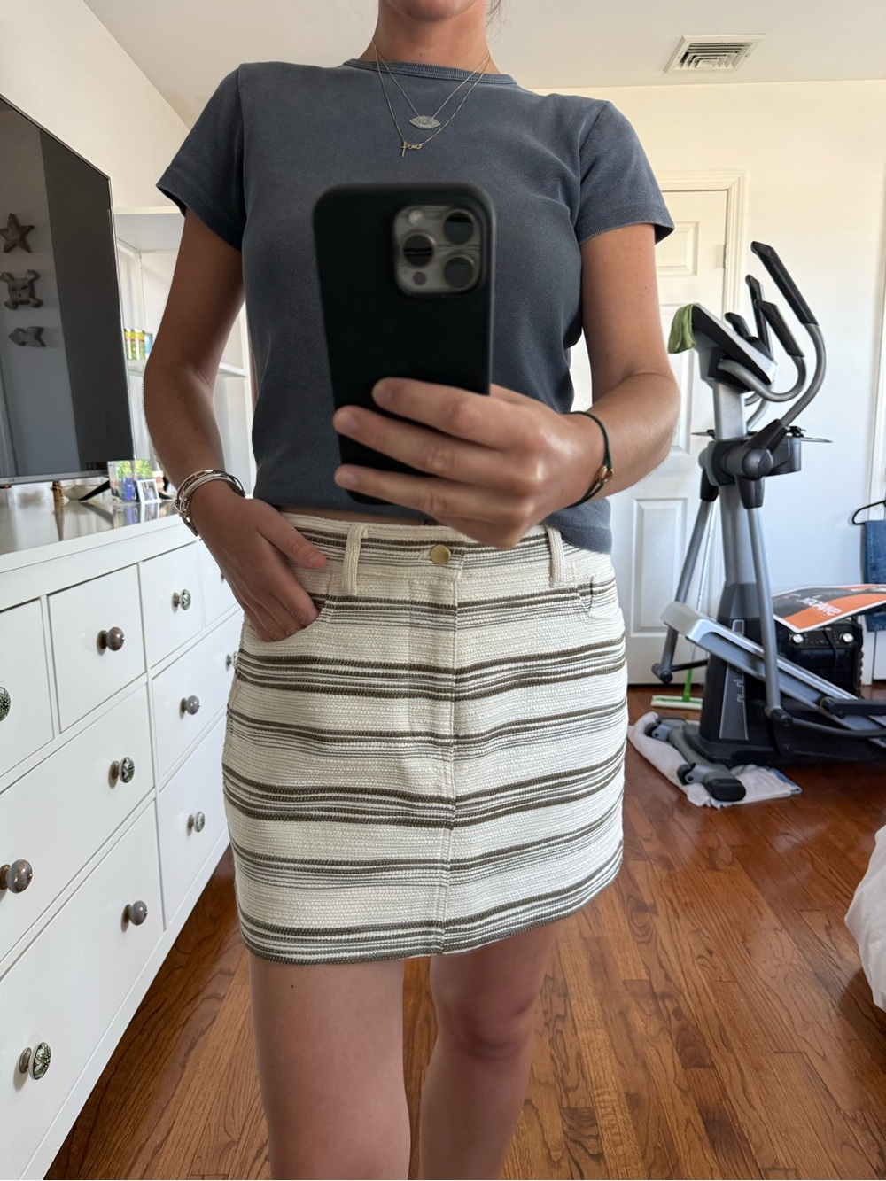 Madewell Striped Mini Skirt